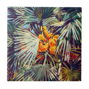 Azulejo Flora exótica número 2 en Sunshine Dazzle