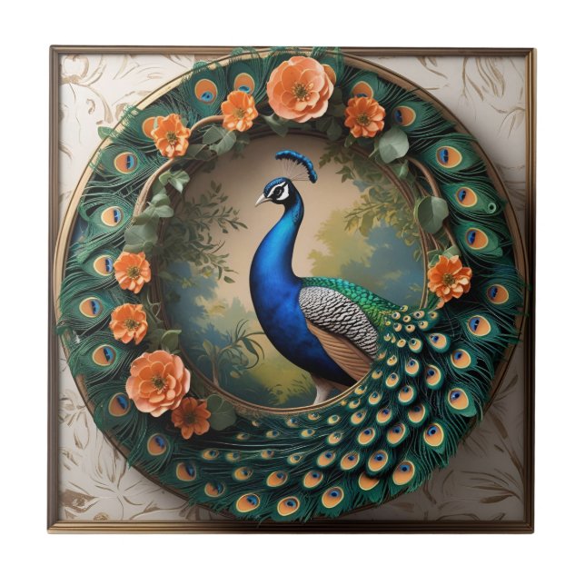 Azulejo Floración Emplumada (Frente)