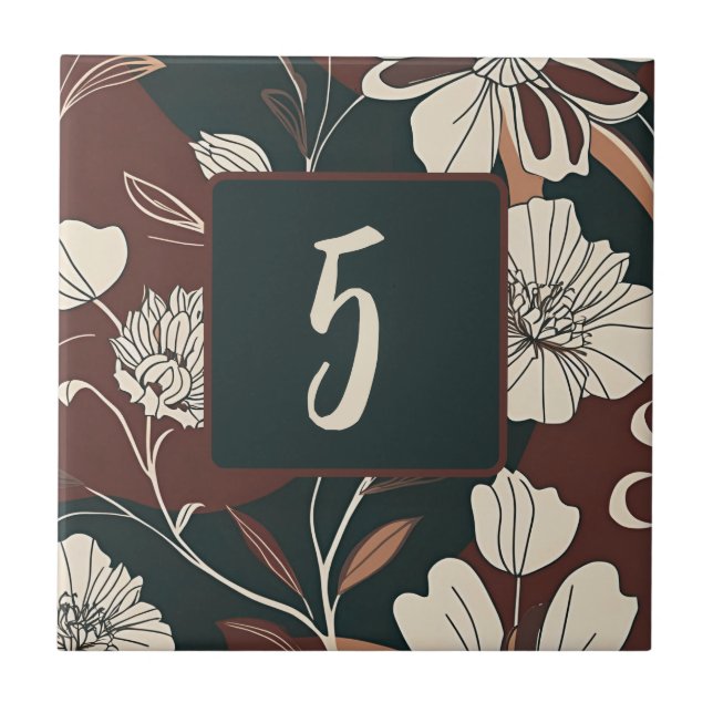 Azulejo Floraciones de Noir de Otoño (Frente)