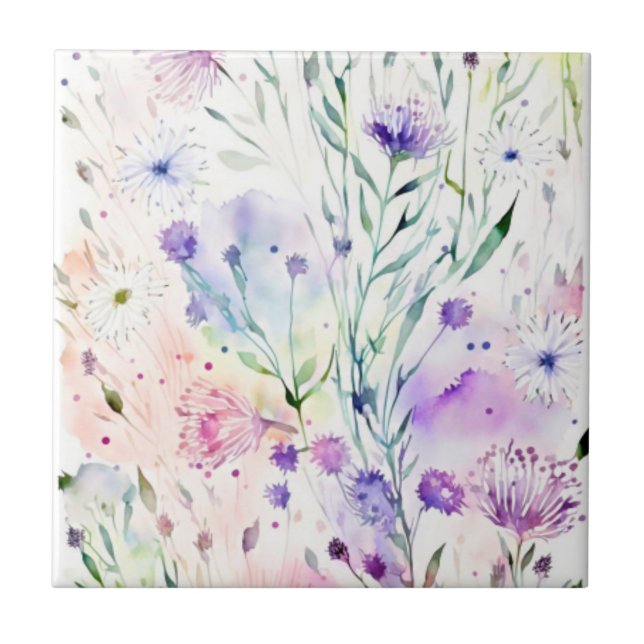 Azulejo Floral acuarela (Frente)