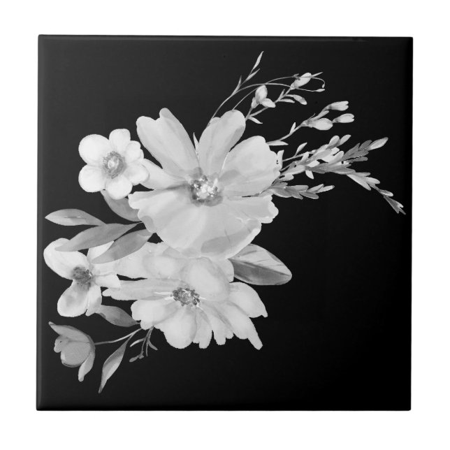 Azulejo Floral acuática elegante (Frente)