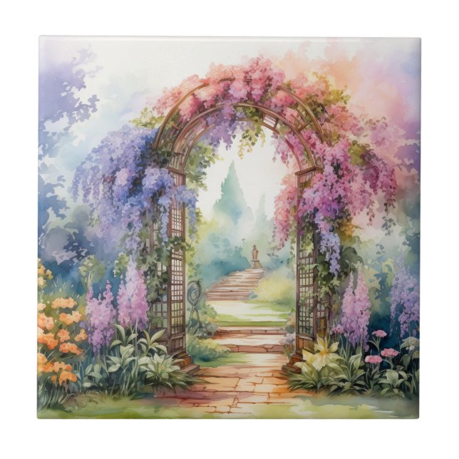 Azulejo Floral Arch Landscape (Frente)