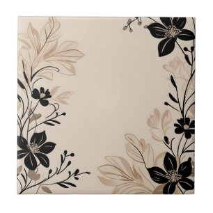 Azulejo Floral beige claro