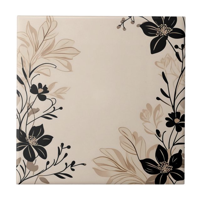 Azulejo Floral beige claro (Frente)