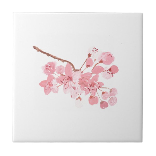 Azulejo Floral Bonito de Moda Rústica con arándano de cere (Frente)