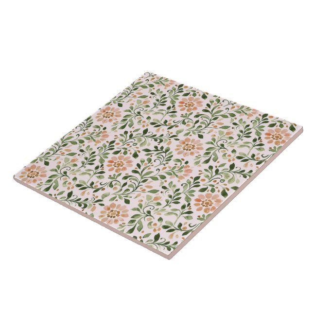 Azulejo Floral Chic Rosa (Lado)
