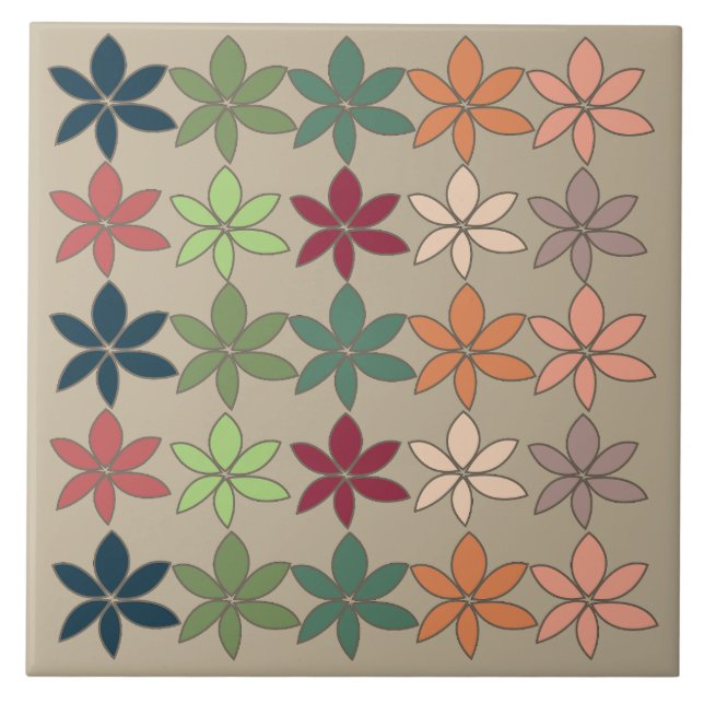 Azulejo Floral colorida (Frente)