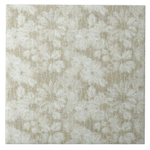 Azulejo Floral Daisy Velvety Cream Textura