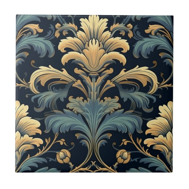 Azulejo Floral de Art Nouveau (Frente)