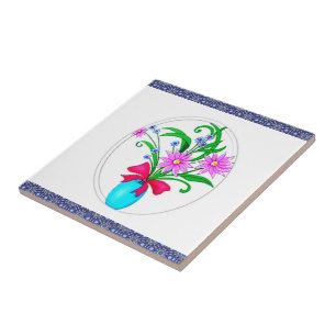 Azulejo Floral de mosaico cerámico
