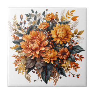 Azulejo Floral de otoño espléndida