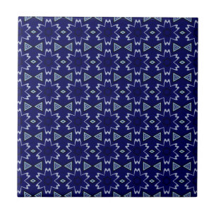 Azulejo Floral Digital Naval