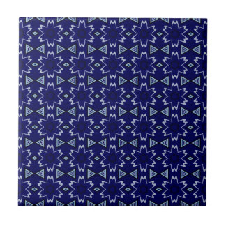 Azulejo Floral Digital Naval
