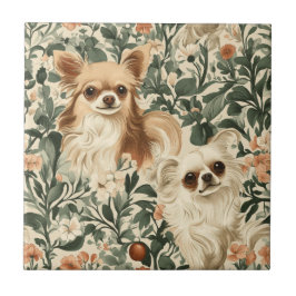 Azulejo Floral estilo Chihuahuas William Morris