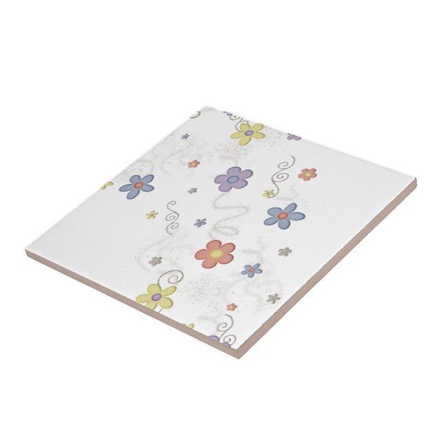 Azulejo Floral Flores  (Lado)