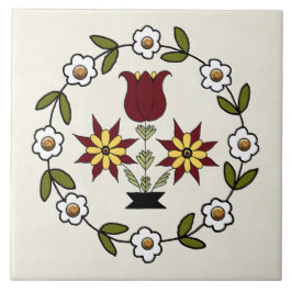 Azulejo Floral folclórica del país holandés