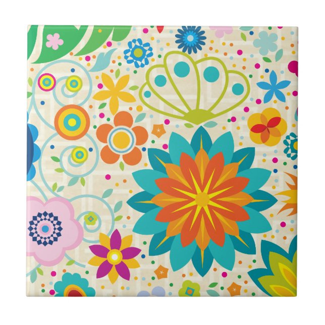 Azulejo Floral funky (Frente)