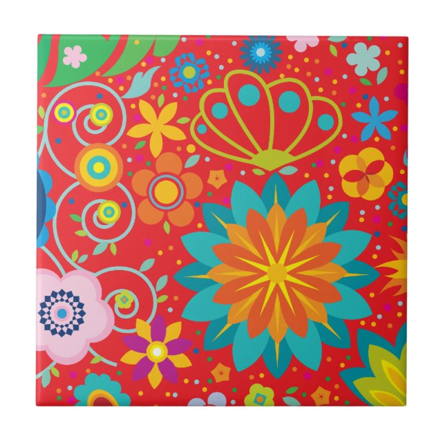 Azulejo Floral funky (Frente)