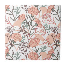 Azulejo Floral inspirada en la naturaleza: patrón de flor