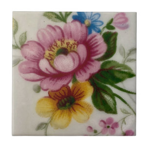 Azulejo Floral Inspirado en Porcelana