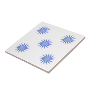 Azulejo Floral Libre Magnífico Verde Azul Púrpura