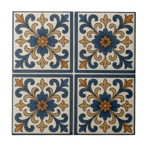 Azulejo Floral mediterránea