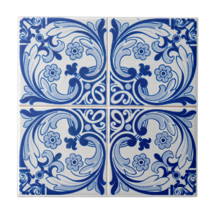 Azulejo Floral Mediterráneo
