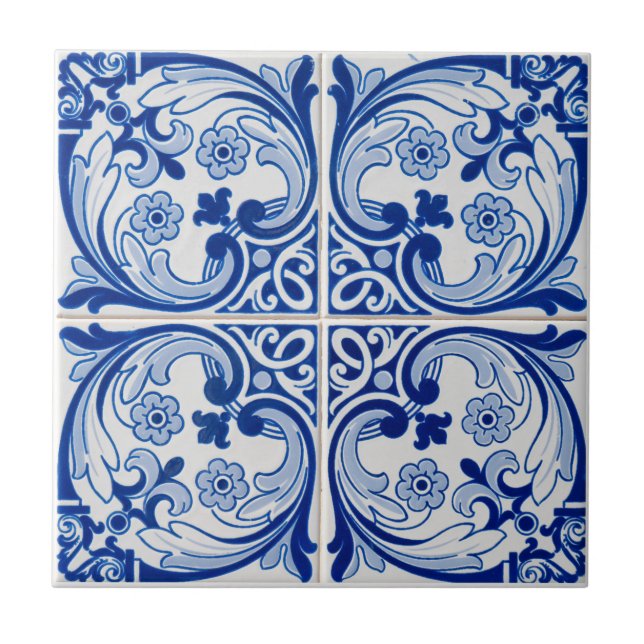 Azulejo Floral Mediterráneo  (Frente)
