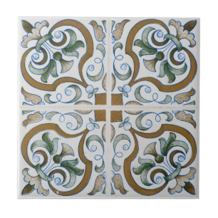 Azulejo Floral Mediterráneo