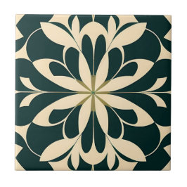 Azulejo Floral negra Art Deco