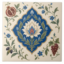 Floral Otomano de Iznik | Granada Botánica Azul
