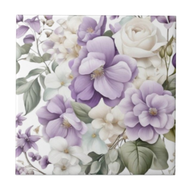 Azulejo floral pastel (Frente)