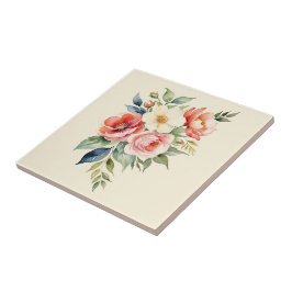 Azulejo Floral Pastel Bonito