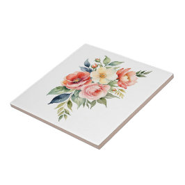Azulejo Floral Pastel Bonito