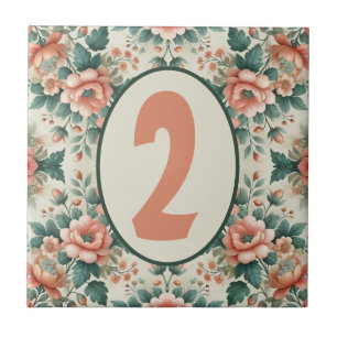Azulejo Floral Personalizable de Casa de Campo