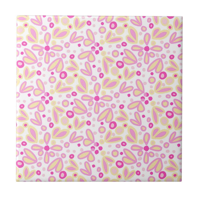 Azulejo Floral Pinks (Frente)