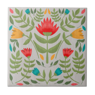 Azulejo Floral pintada de época