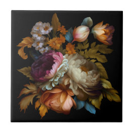 Azulejo Floral romántica dramática del "viejo mundo"