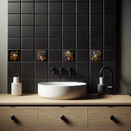 Azulejo Floral romántica dramática del "viejo mundo" 8