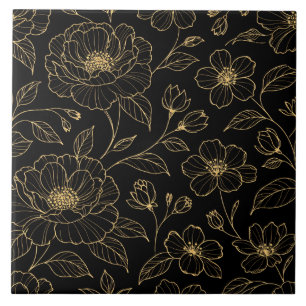 Azulejo Floral sin Costuras de Lujo Elegante