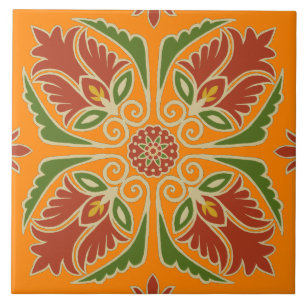 Azulejo Floral Talavera Tile