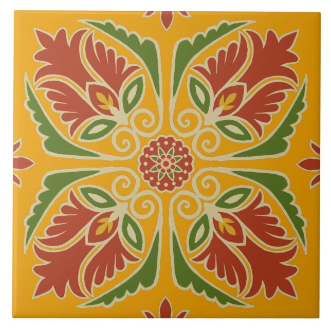 Azulejo Floral Talavera Tile (Frente)