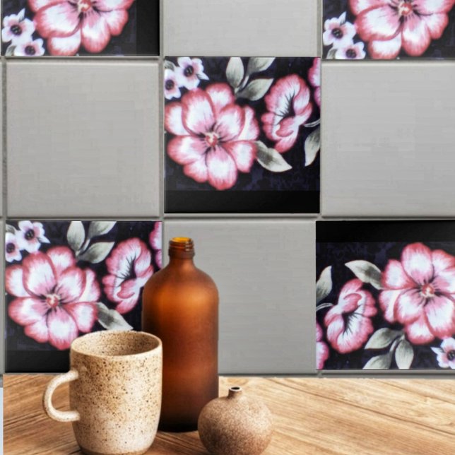 Azulejo Floral Tapestry  (Add a touch of the garden to your wall decor, with these May Bloom Ceramic Tiles!)