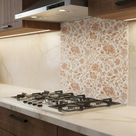 Azulejo Floral Terracotta Toile Pattern