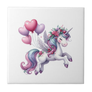 Azulejo Floral Unicornio Flores 