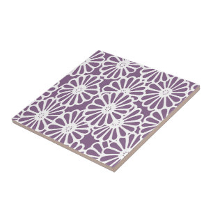 Azulejo Floral violeta de estados de ánimo asiáticos