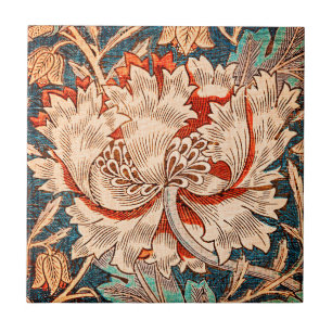 Azulejo Floral William Morris Madreselva Artesanía