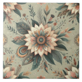 Azulejo Florals en Sage