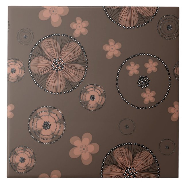 Azulejo Flores abstractas (Frente)