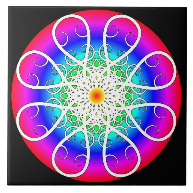 Azulejo Flores abstractas (Frente)